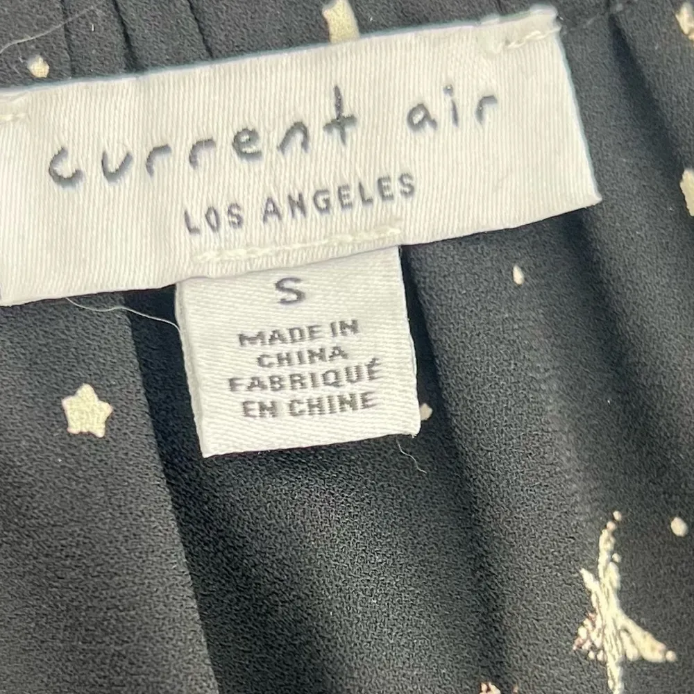 Current Air Cara Sleeveless Pleated Mini Star Dress sz S black white - Image 6