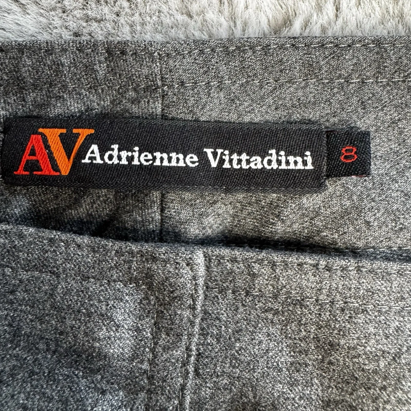 Adrienne Vittadini‎ Pants Womens Sz 8 Heather Gray Dress Wide Leg 32x32 - Image 6