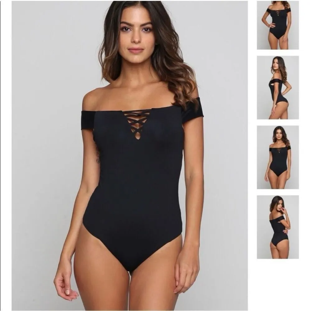 ✨Frankie's Bikinis Brooklyn One Piece Black Sz Large Bikini✨ - Image 4