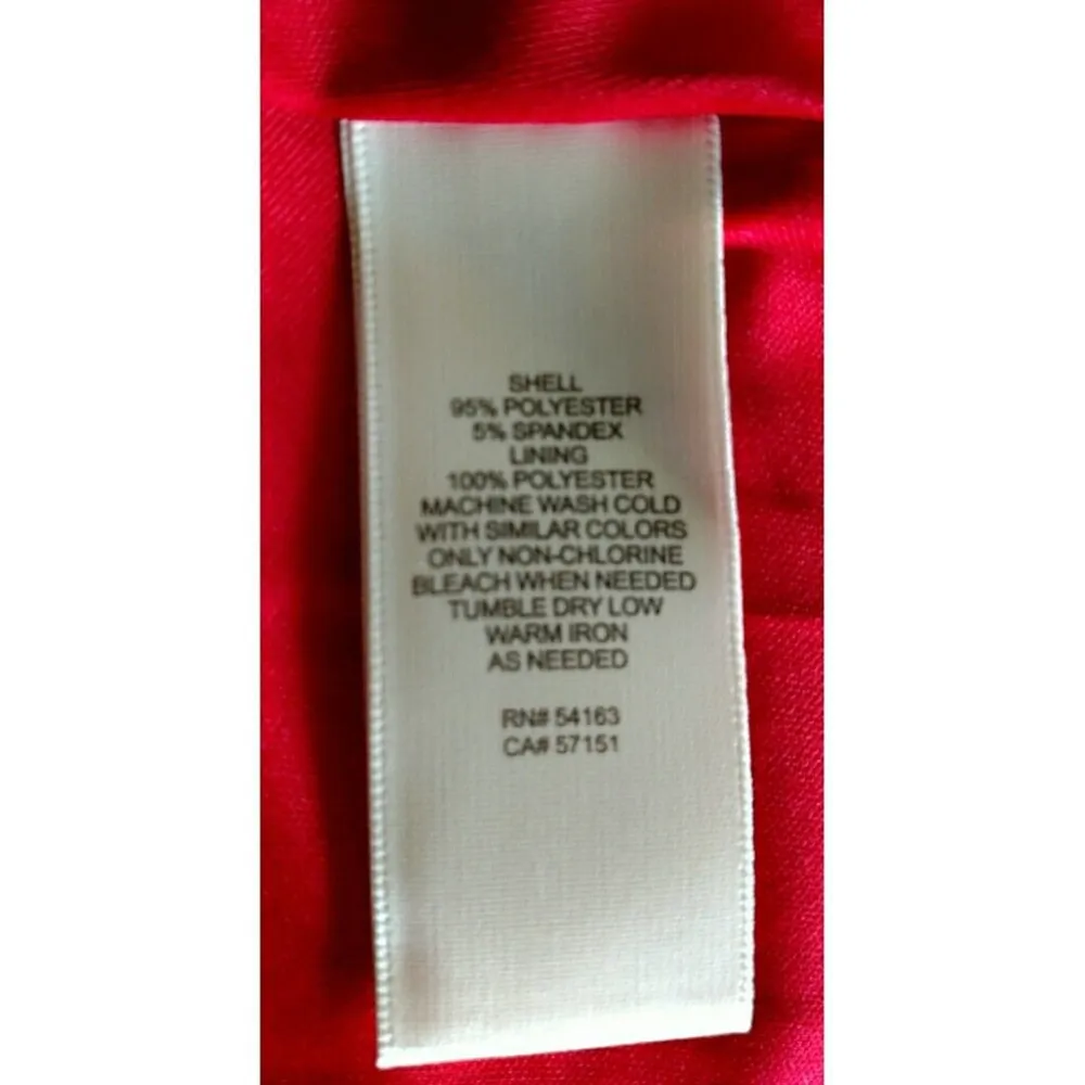 Eliza J Lace-Up Back A-Line Dress Red Jewel Neck 6 New - Image 6