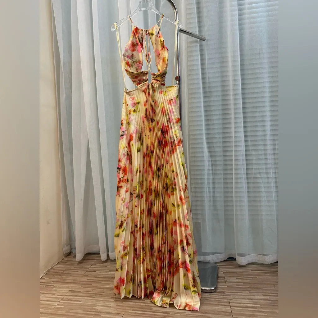 A.L.C Floral Strapless Maxi Dress 2 - Image 4