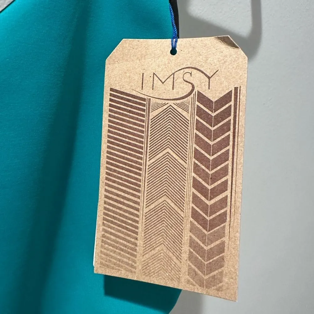 Imsy Swimwear One Piece Reversible Swimsuit Bathing Suit Size Small Green - Image 3