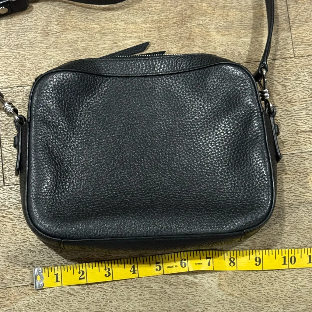 AllSaints Black Pebbled Leather Captain Camera Crossbody Bag Purse Retired - Image 5