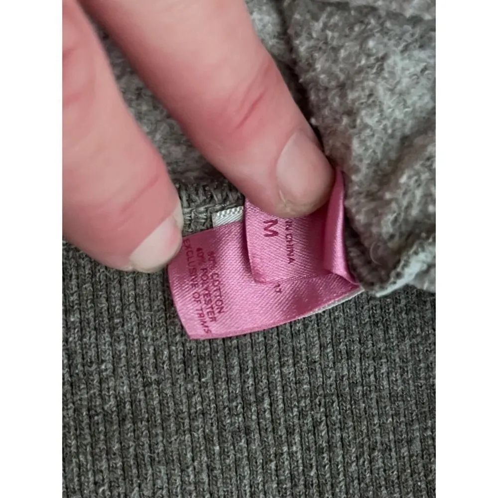 Tampa Bay Rays Victorias Secret PINK Zip‎ Up Hoodie Sweatshirt Gray Size Med - Image 8