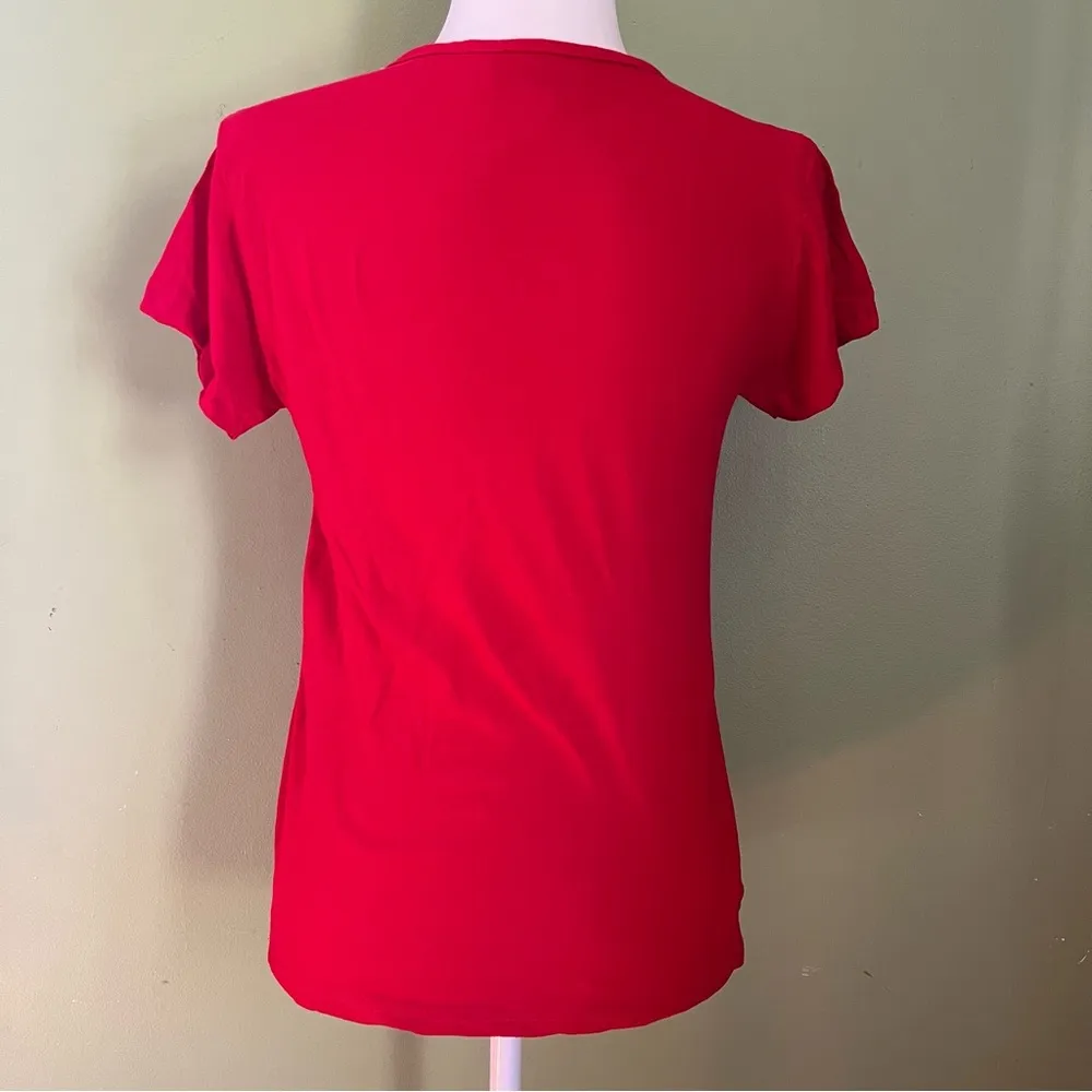 Red Teddy Bear Tee Size M - Image 3