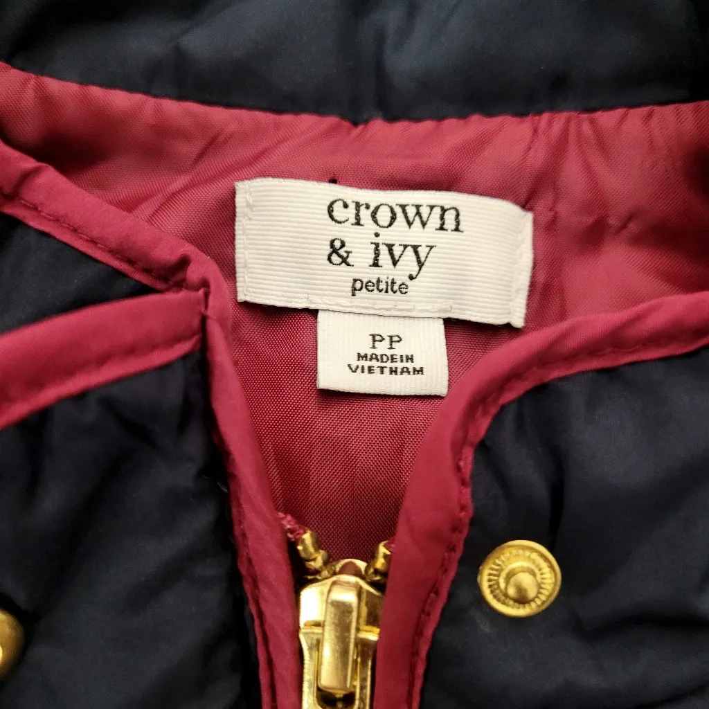 Crown & Ivy Puffer Vest Women Size Petite - Image 5