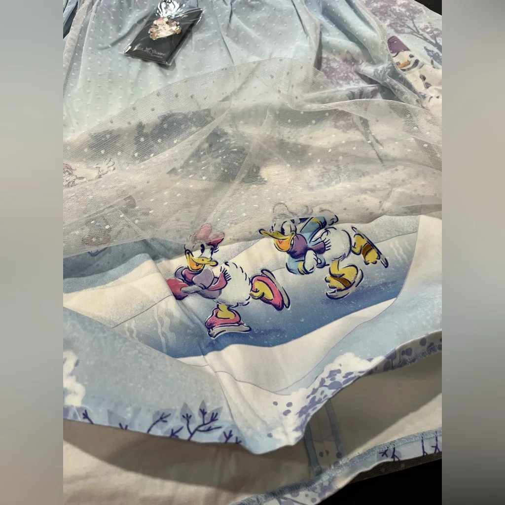 Loungefly Stitch Shoppe Loungefly Mickey & Friends Winter Snow Tulle Skirt - Image 11