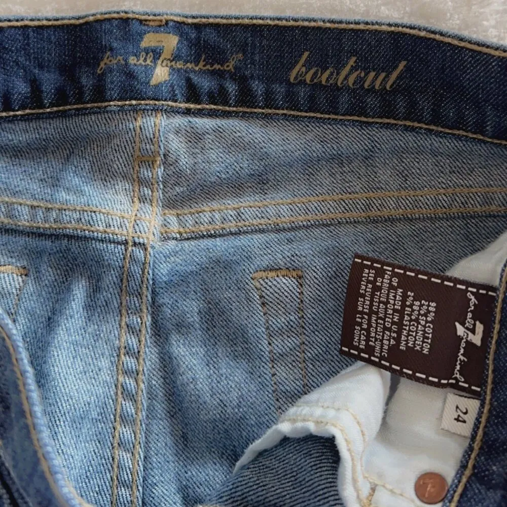 7 For All ManKind womens bootcut size 24 midnight rain - Image 9