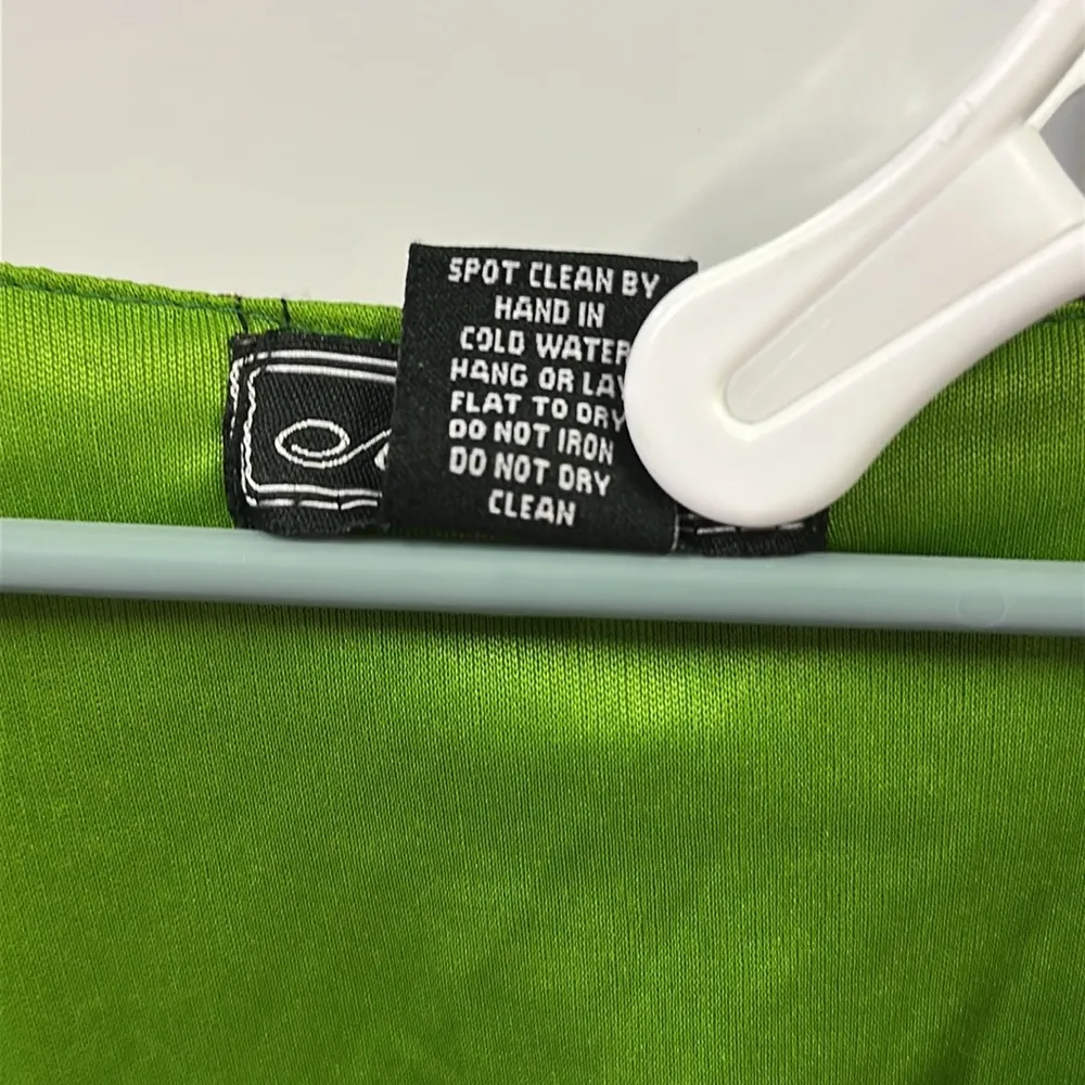 Metro 22 V Neck Colorful Tunic Blouse Flowy Top Rhinestone Embellished Womens 3X Green - Image 13