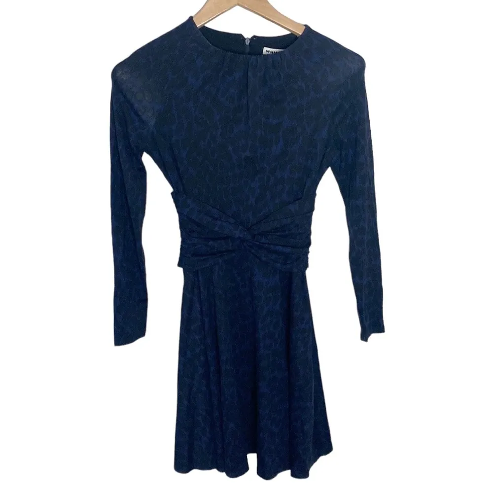 Whistles Celestine Animal Print Jersey Twist at Waist Dress size 4 Black - Image 2