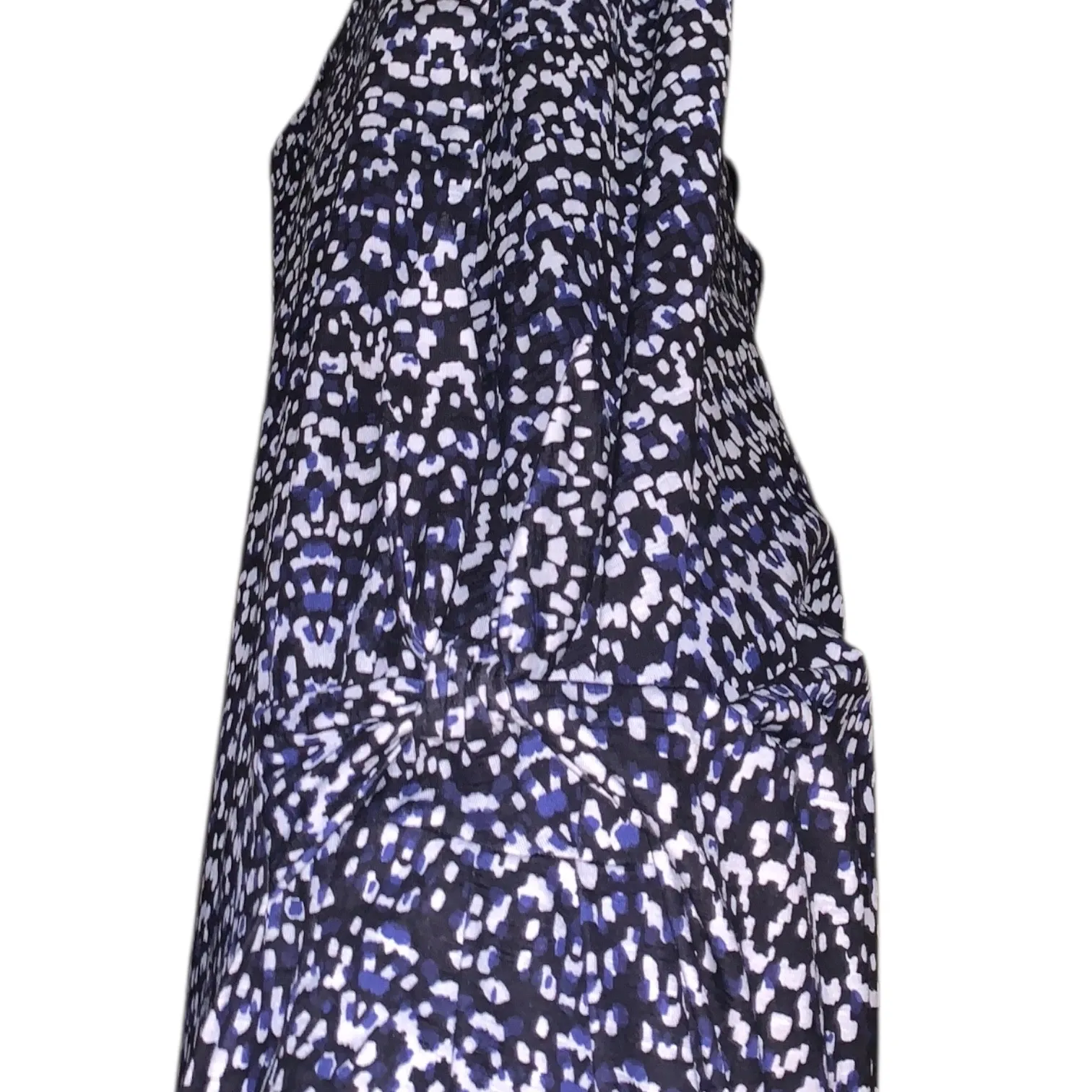 Nicole Miller Original Side Knot Short Sleeve Dress Blue White Black - Image 7