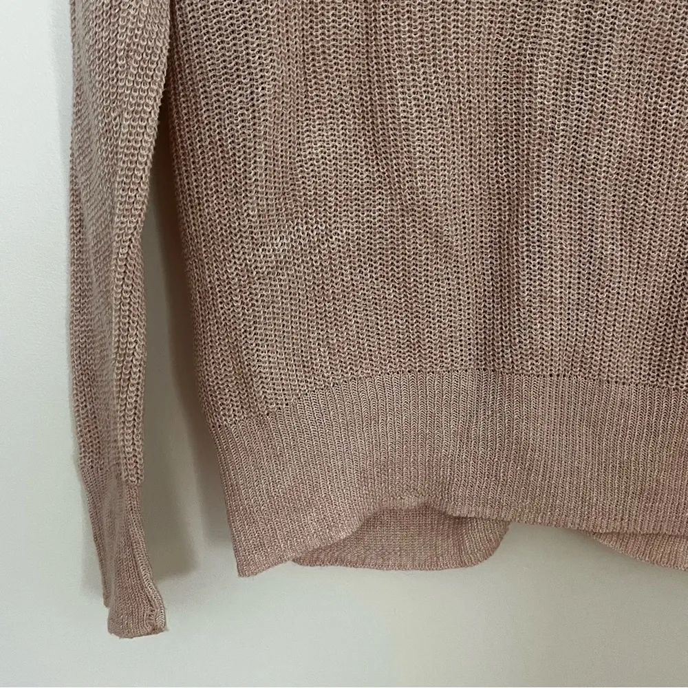 J. Crew Women’s Relaxed Linen Cotton Blend Layering Cardigan Sweater Dusty Pink - Image 11