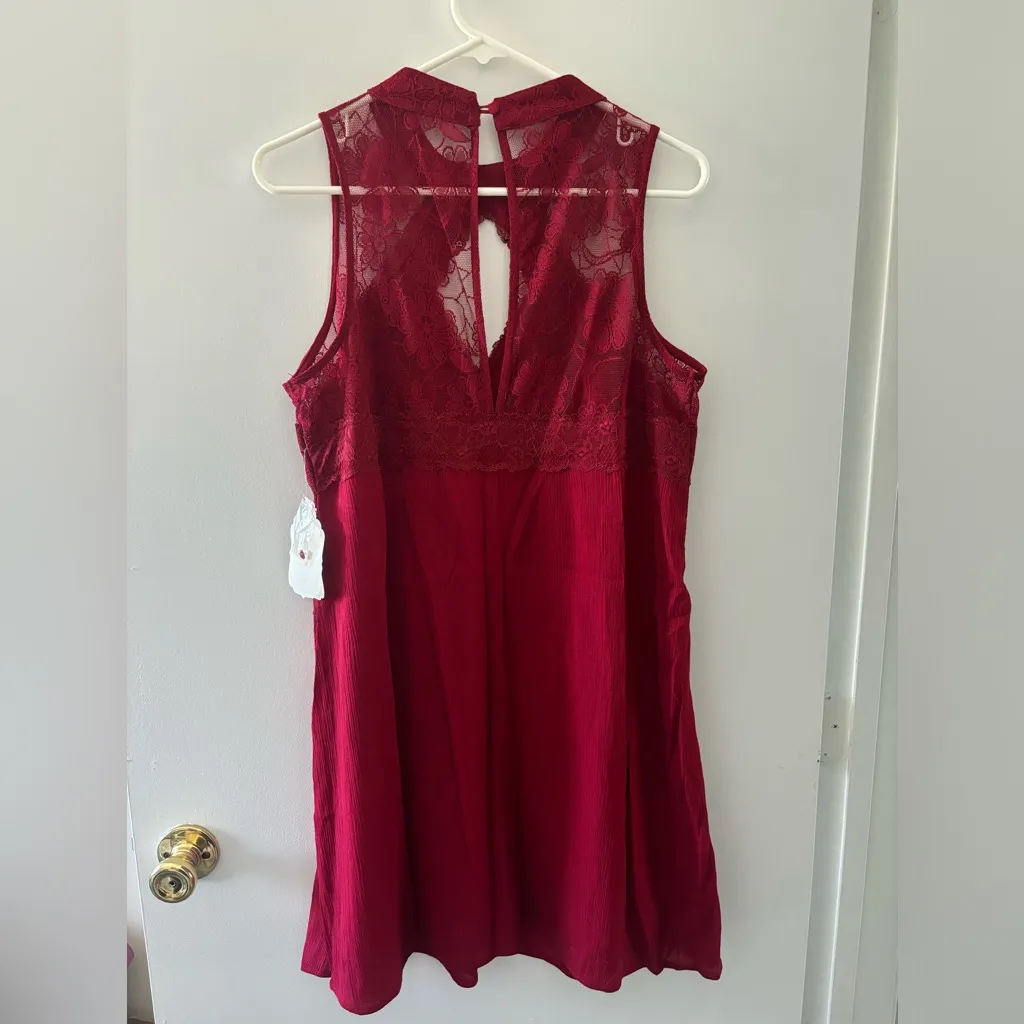 Altar’d State Maroon lace dress - Image 2