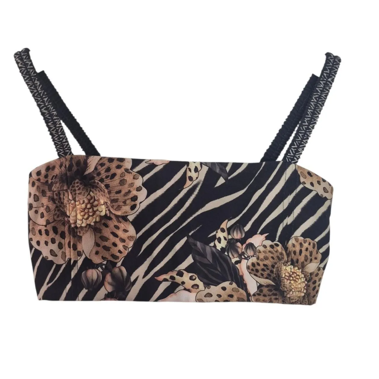 Agua Bendita Jambo Delilah Crop Top Black Brown NWT Size Small - Image 2