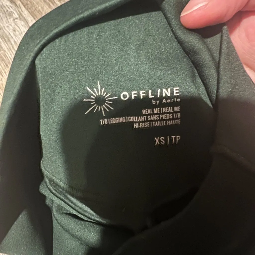 Aerie green criss cross leggings size XS - Image 8