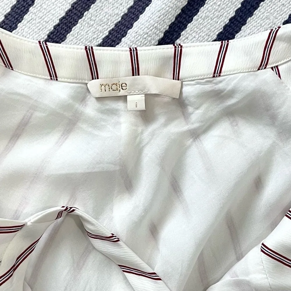 Rabano Striped Suspender Midi Dress Small - Image 12