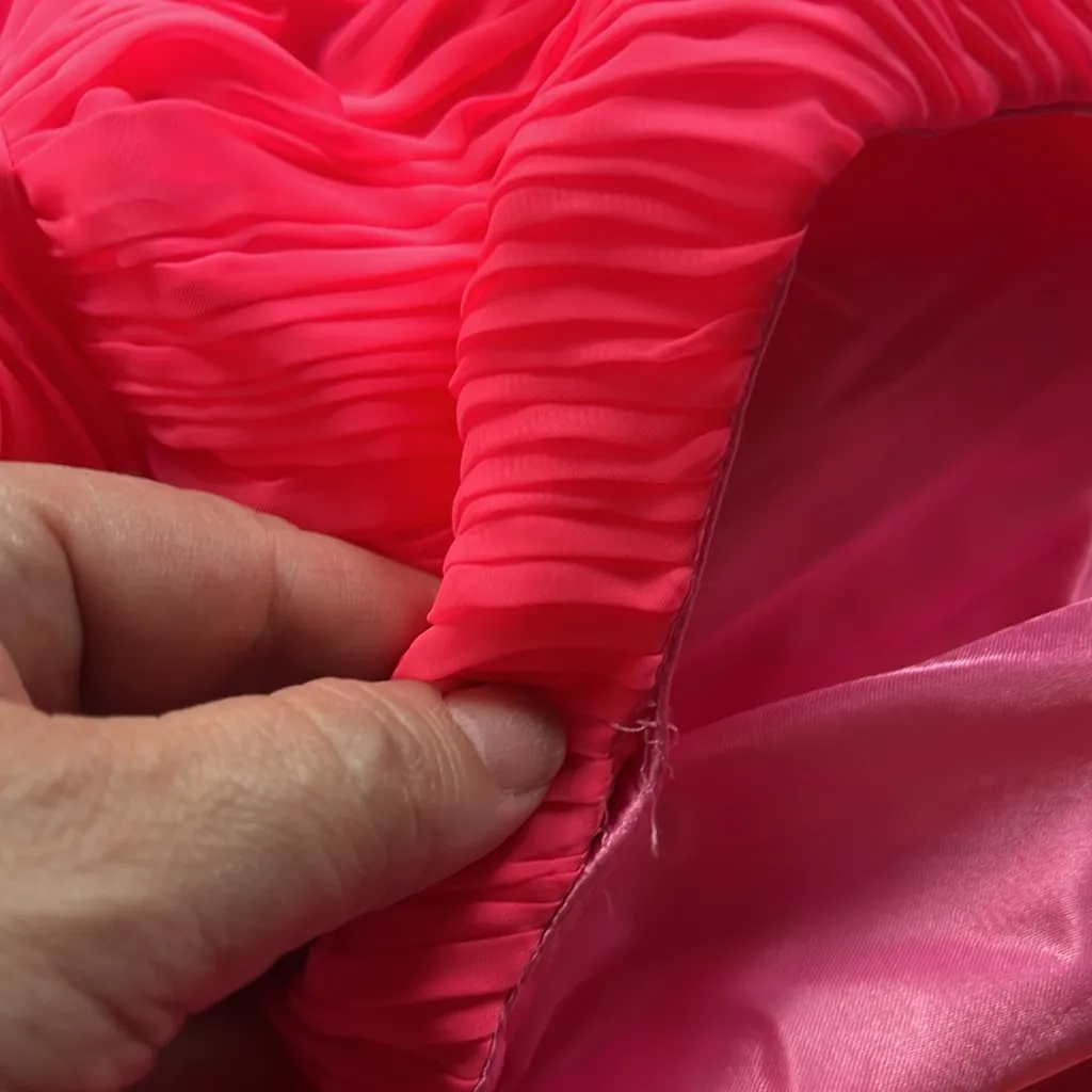 MacDuggal Chiffon Tiered Gown - Hot Pink size 16 - Image 13