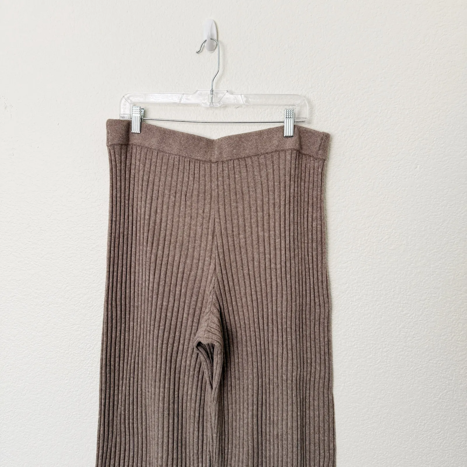 [Gap] Beige High Rise CashSoft Wide Rib Knit Sweater Pants NWT Sz Large Tall LT - Image 7