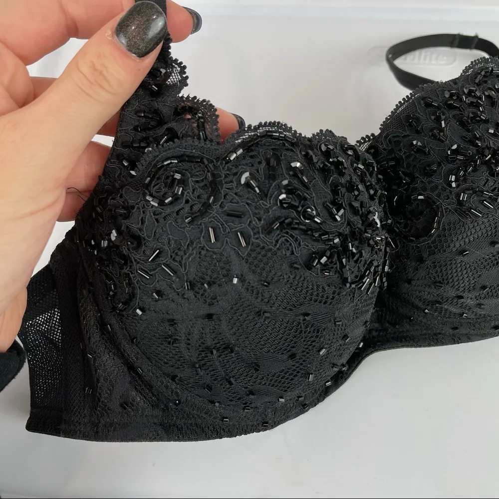 Vintage Y2K Victoria’s Secret Embellished Beaded Push Up Bra Sz 34A - Image 4