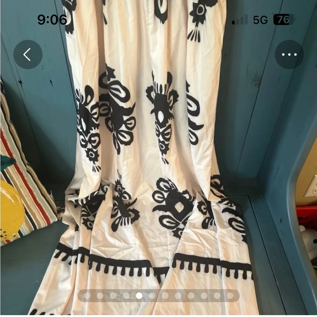 New Amazon Black and Light Pink Patterned Maxi Dress | Size S - Image 7