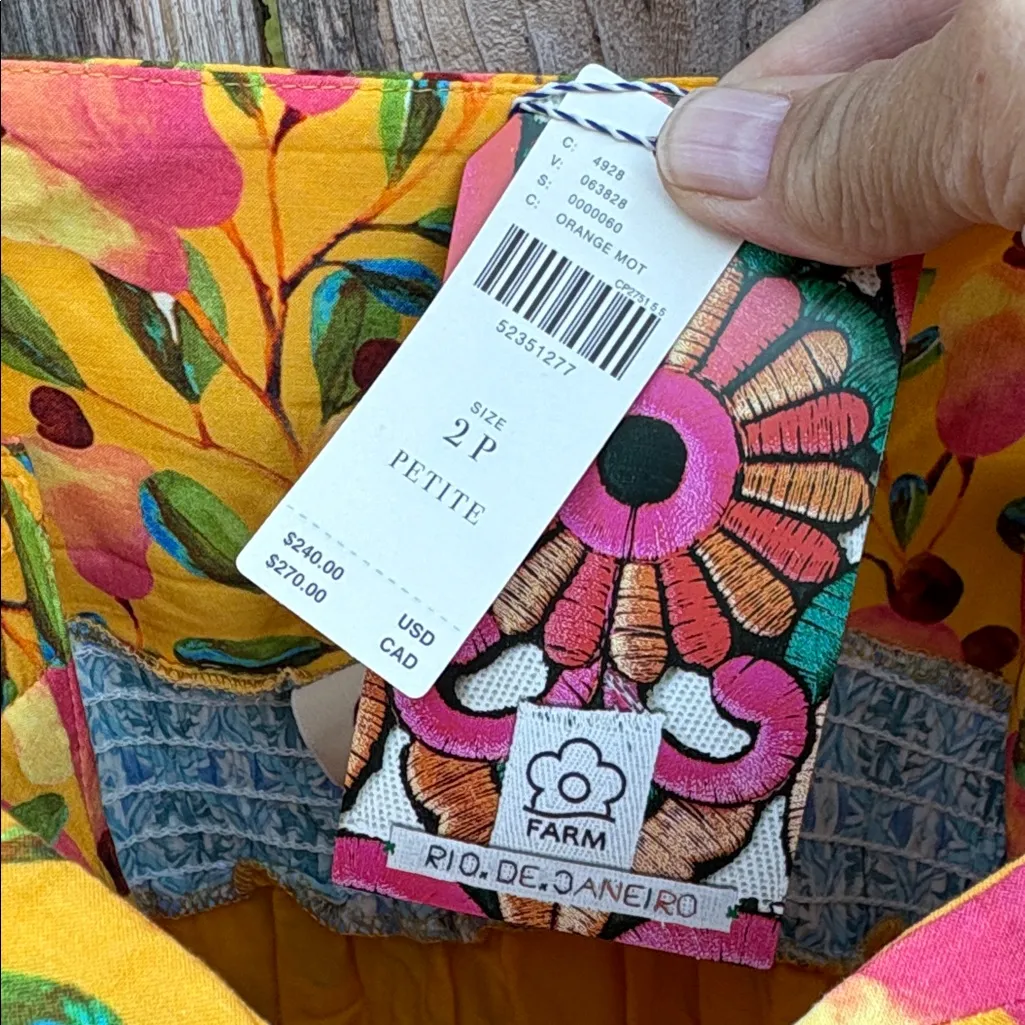 NWT Anthropologie Farm Rio Anjou Maxi Dress Size 2 Petite Retail $240.00 - Image 10