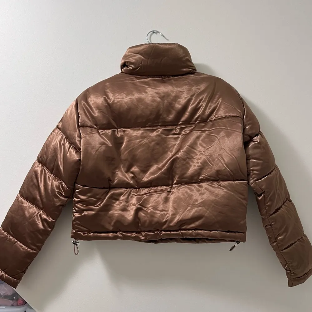 7 For All Mankind Puffer Metallic Jacket Size Medium - Image 3