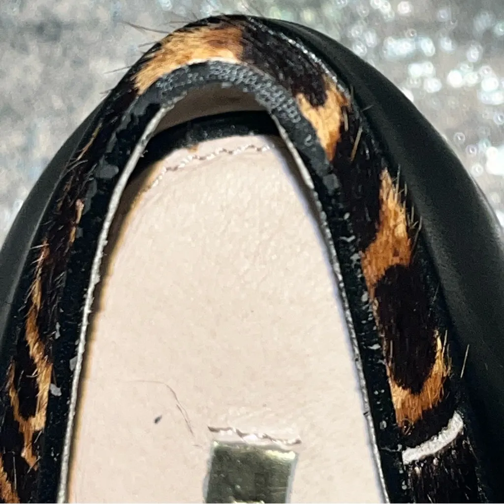 Louise et Cie Black and Leopard Print Heels - Image 10