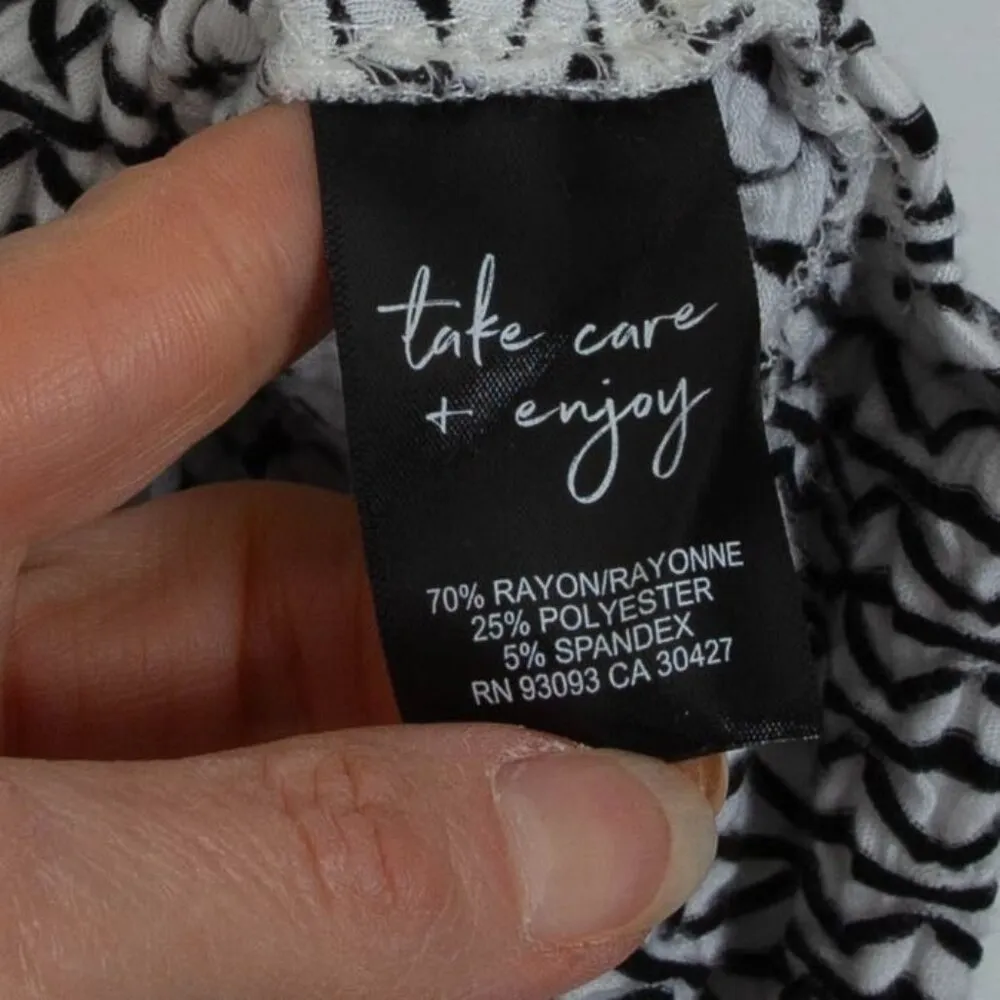 Nic + Zoe Womens Moving Lines Twisted Hem Top Size XL Short Sleeve Abstract Work - Image 6