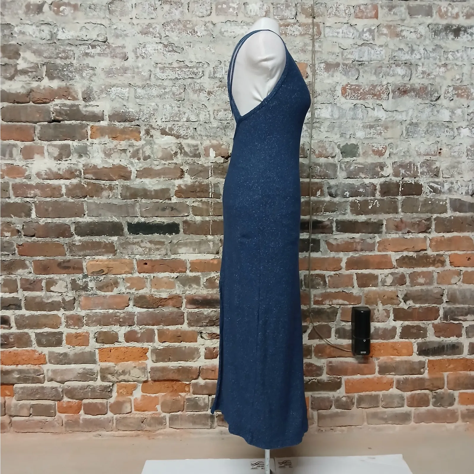 Massimo Dutti Women's Dress Size XS Blue Sleeveless Midi Casual Designer Luxury - Image 4