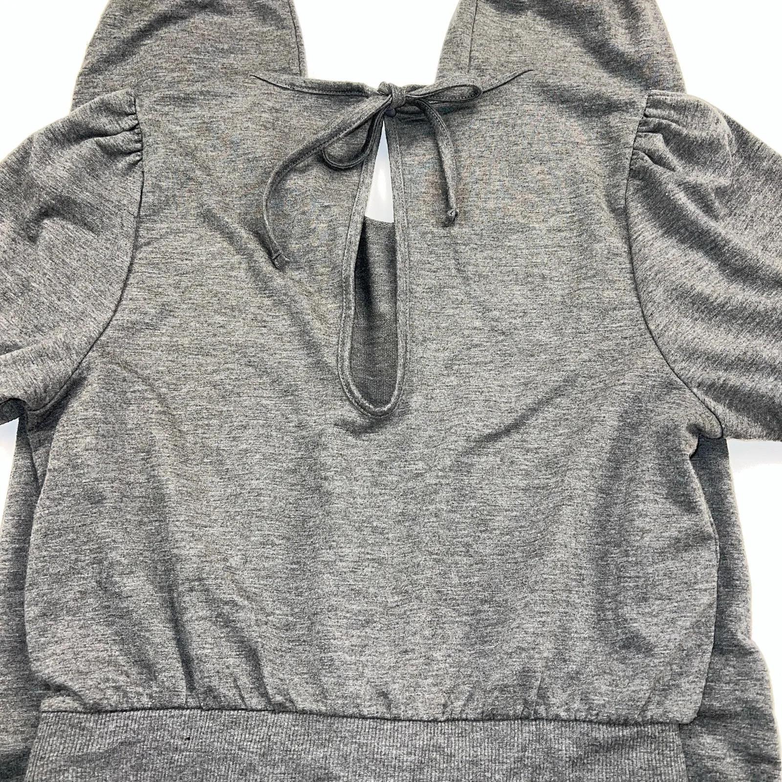 Bebe  One Piece Soft Jersey Knit Romper Ombré Crystal Logo Gray Pull On Size M - Image 9