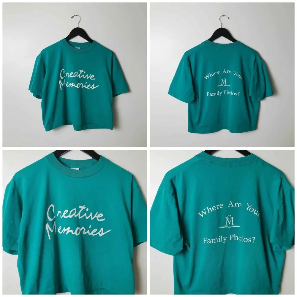 Vintage Where Are Your Family Photos T Shirt USA Crop Top Creative Memory Large - Image 13