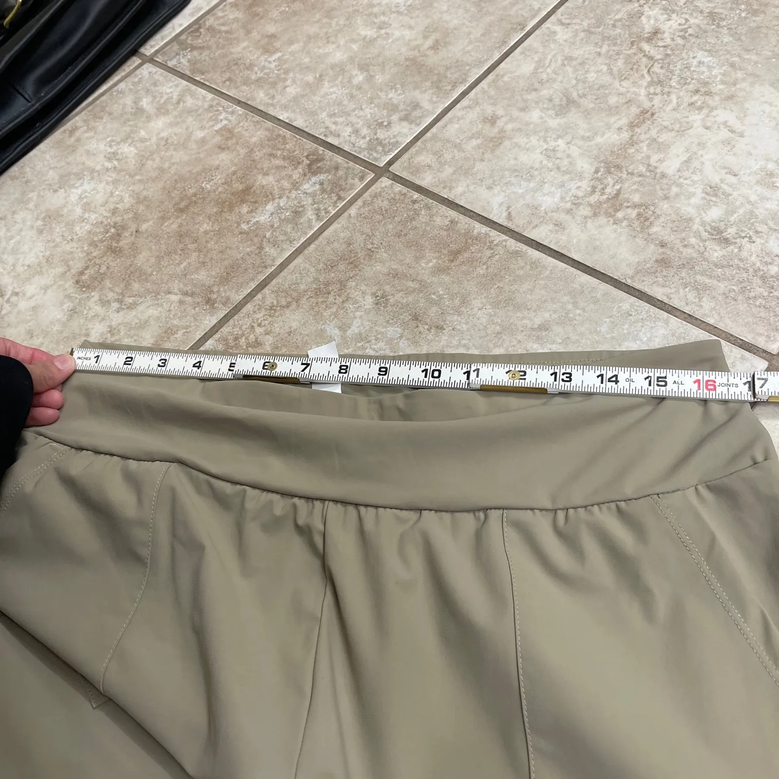 HALARA NWT Women's Casual Jogger Pants Tan Elastic Waistband Cuffed Ankle Sz XL - Image 8