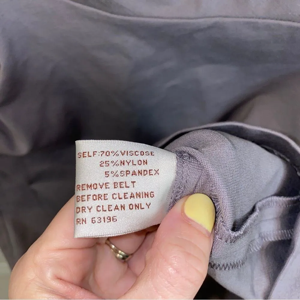 Suzi Chin Steel Gray Drape Classic Cowl Neck Sleeveless Sheath Dress Size 8 - Image 3