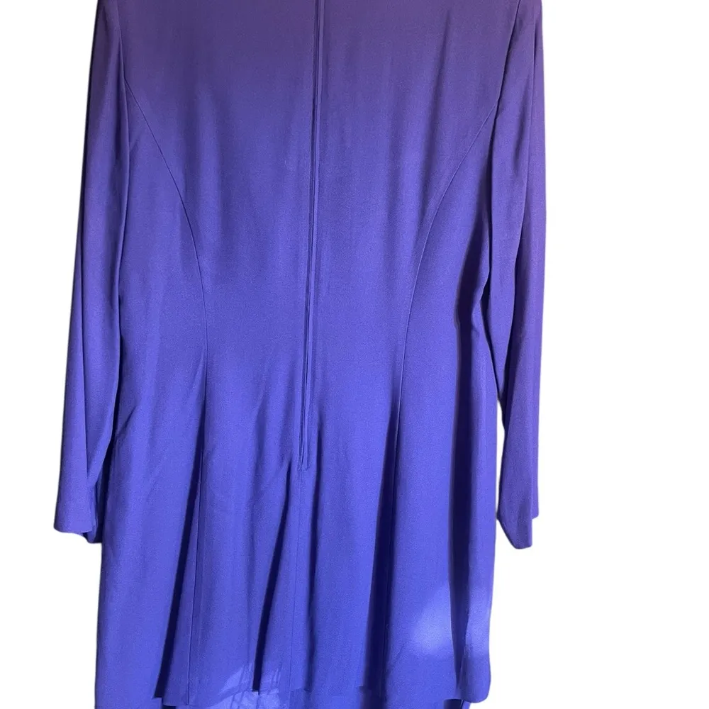 NWT Vintage Julian Taylor Elegant Purple Dress Size 14 - Image 3