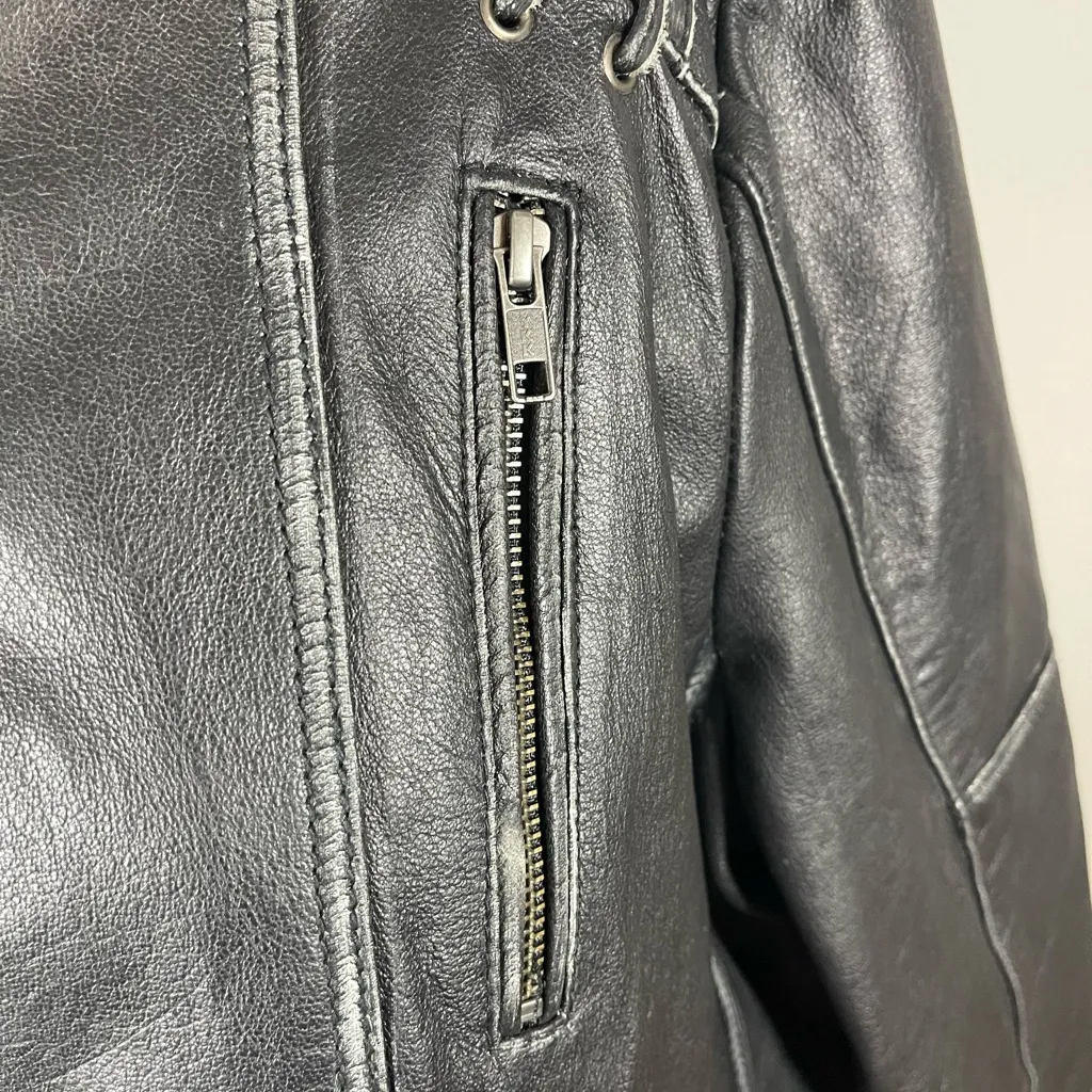 Milwaukee Leather Jacket Women’s 3X Distressed Leather Concealed Carry Pockets Black Size undefined - Image 6