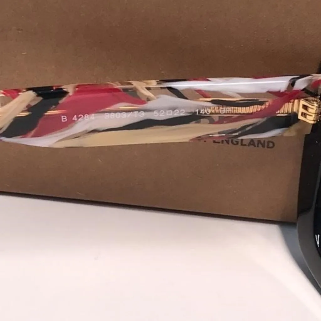 NEW AUTHENTIC Black Square Sunglasses BE4284 3809 - Image 3