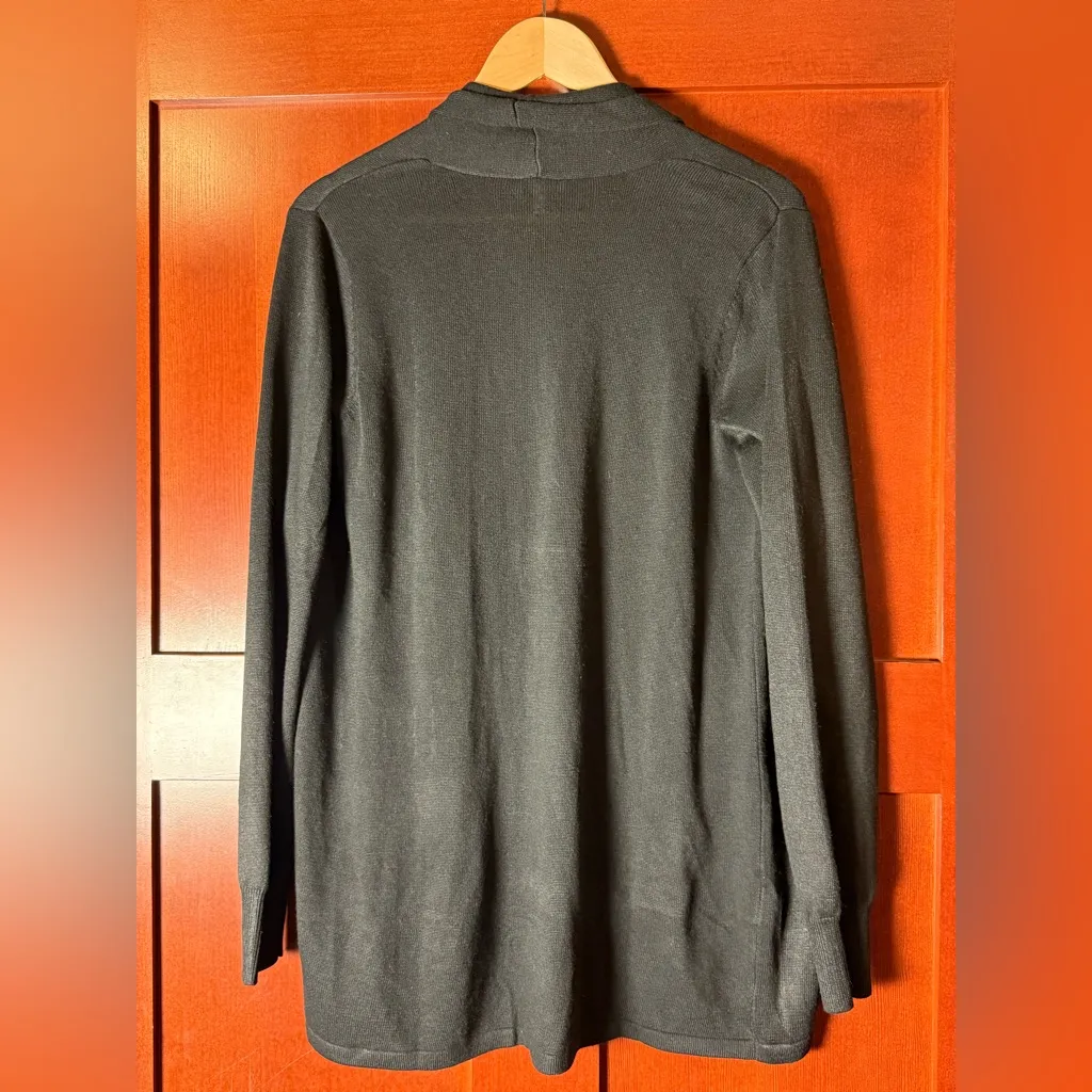 Ella Moss Black Open Front Cardigan Size Medium - Image 8