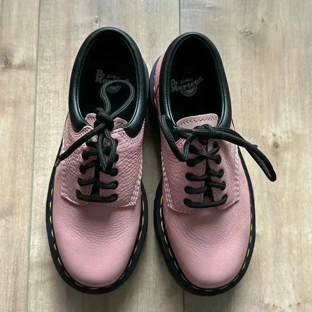 NEW Dr. Martens 8053 Quad Leather Platform Pink/Peach Women’s Sz 5 Men’s 4 - Image 3