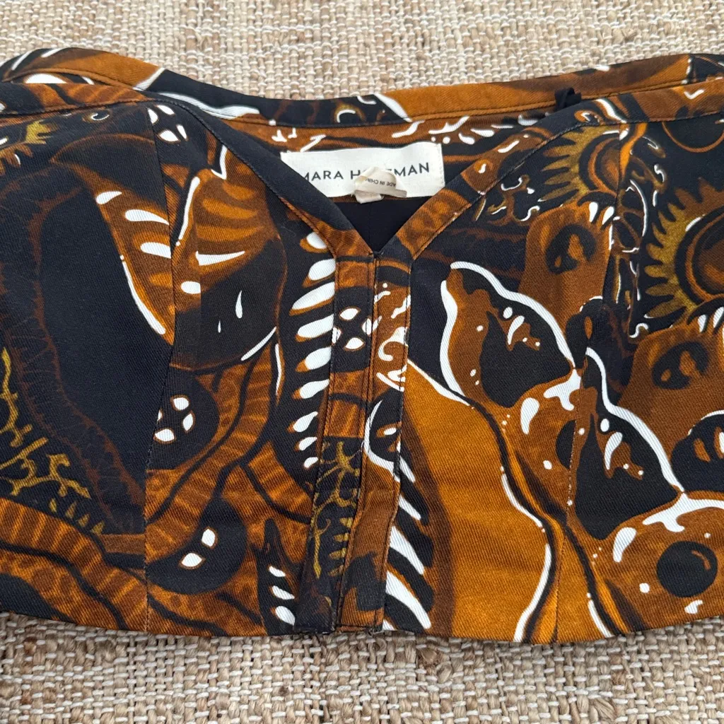 Mara Hoffman off shoulder puff sleeve cropped top 0 - Image 5