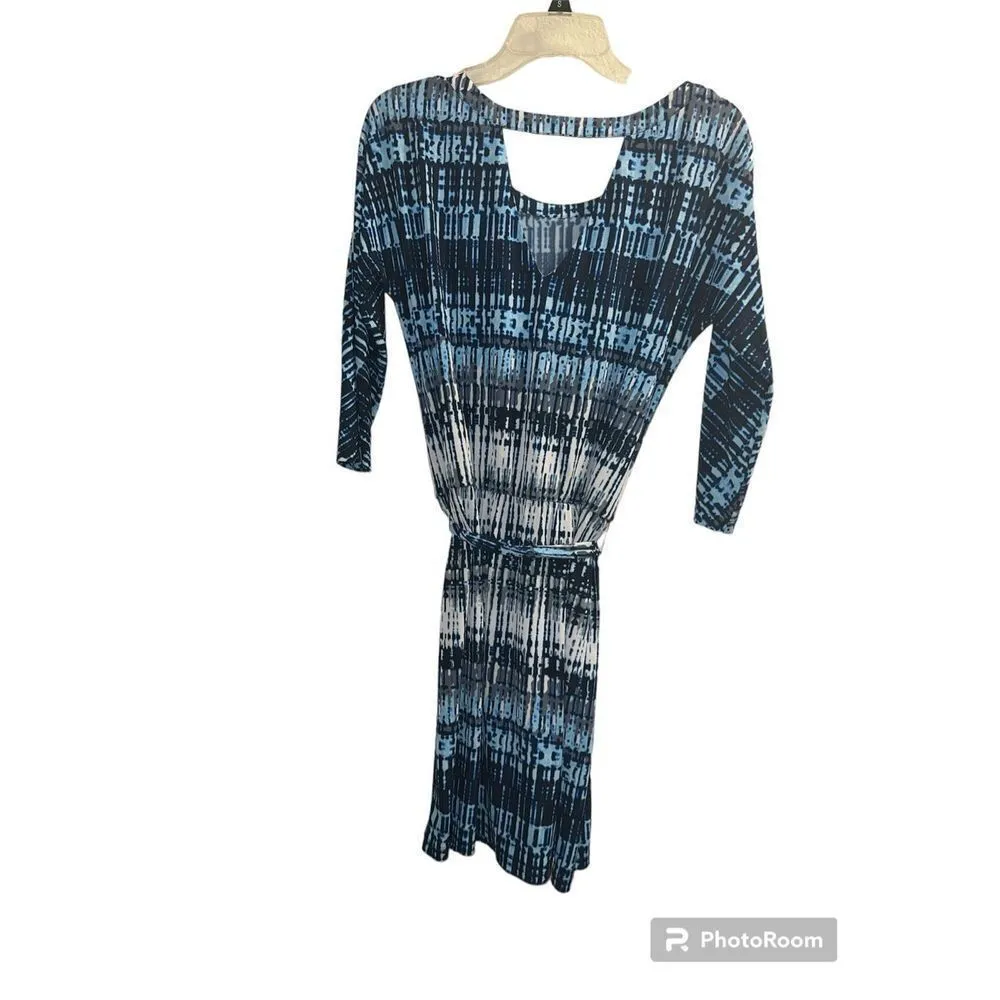 ✨Guess Multi Color Printer 3/4 Sleeve Tie Waist Dress✨ - Image 6