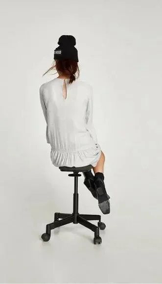 ZARA Trafaluc Collection Floral Printed Mini Dress With Frills NWT - Image 7