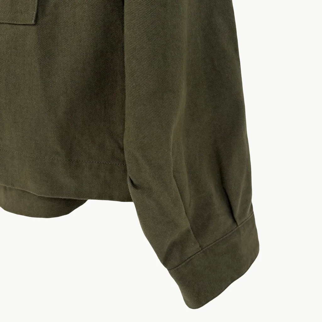 NWOT Amour Vert Genevieve Organic Cotton Utility Jacket | Medium | Olive Green - Image 9