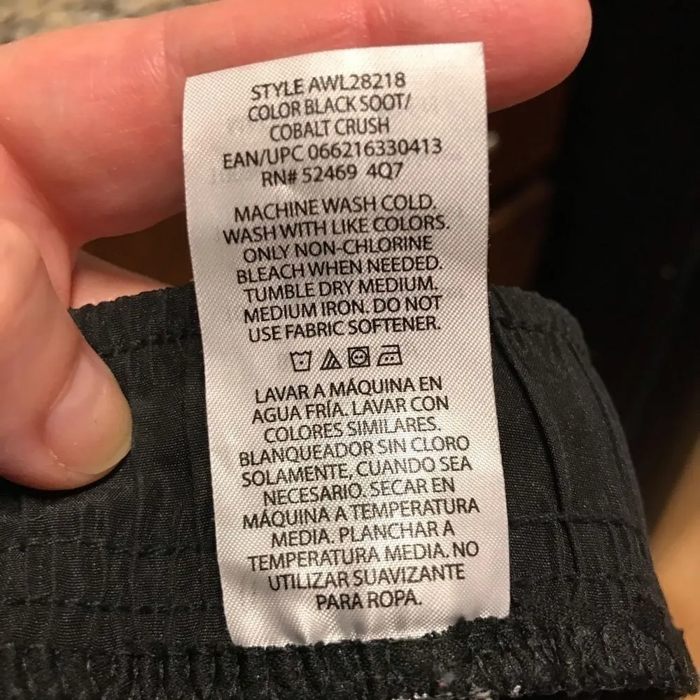 Athletic Works Black Biker Striped Shorts Medium - Image 9