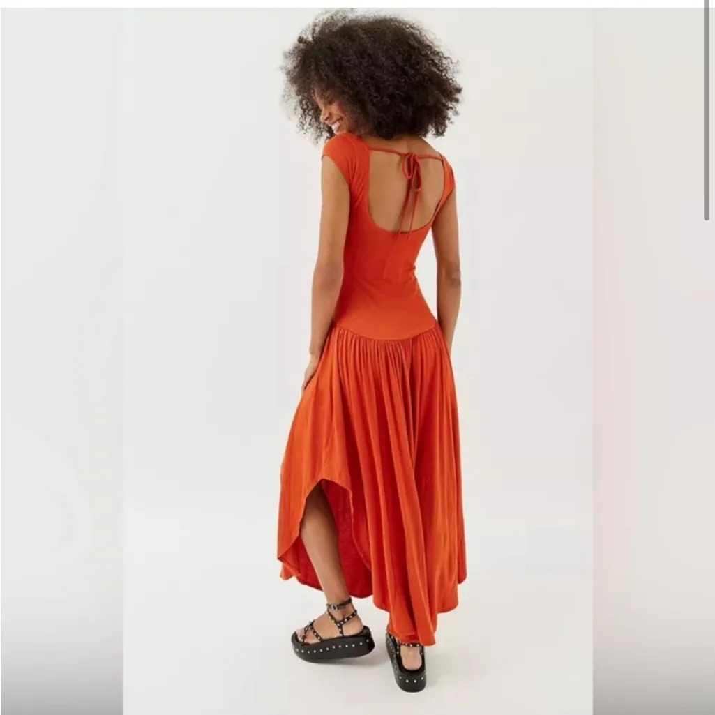 Urban Outfitters - Poem Dropped Waist Boho Indie Maxi‎ Dress XS - Image 3