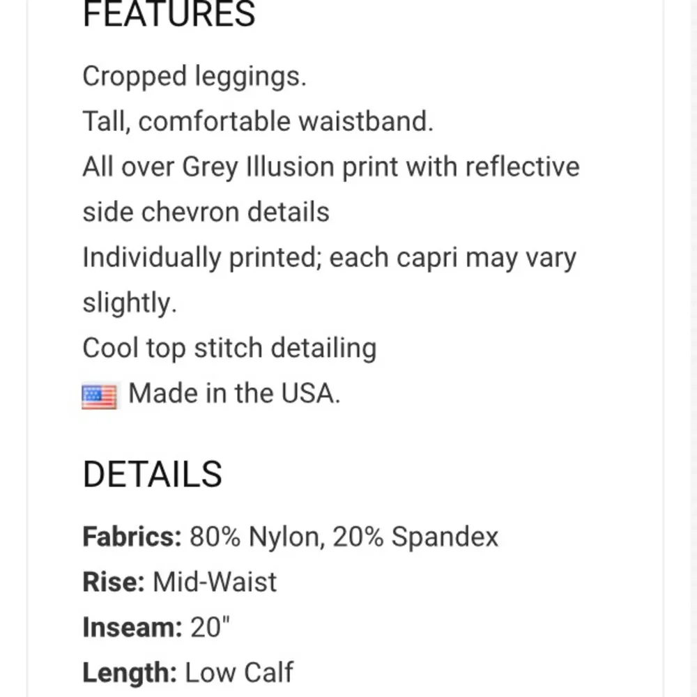 Onzie Hot Yoga Venice Capri Leggings S - Image 9