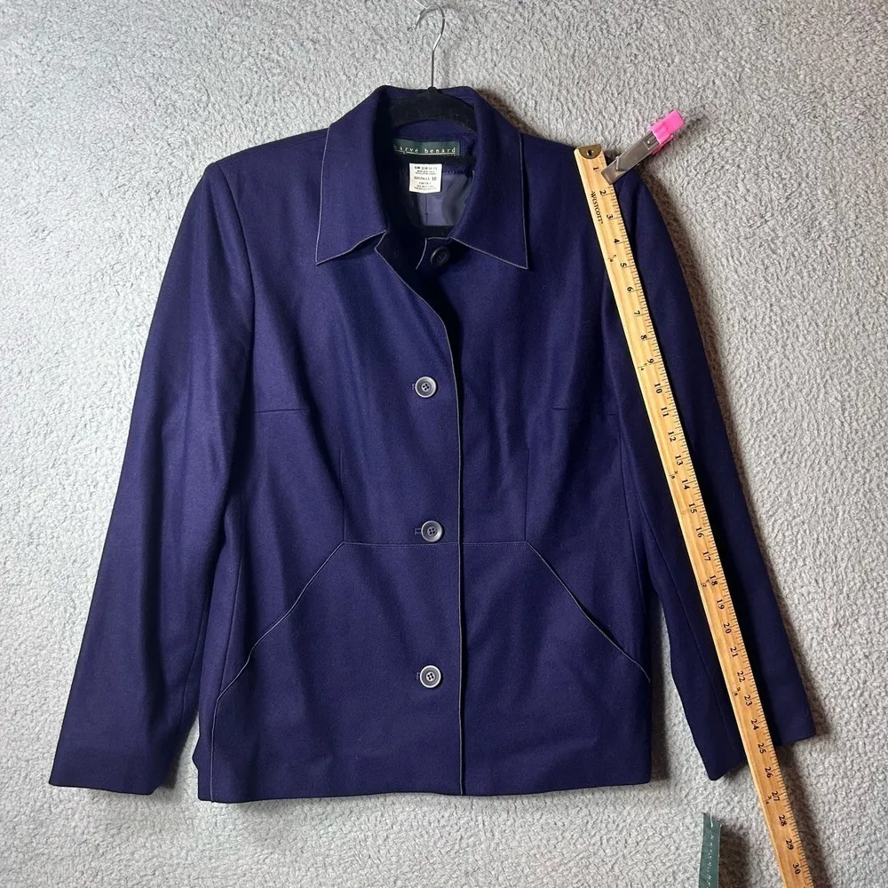 Harve Benard Skirt Suit‎ Set Women Top 10/Bottom 12 Purple Wool Blend Blazer NEW - Image 8
