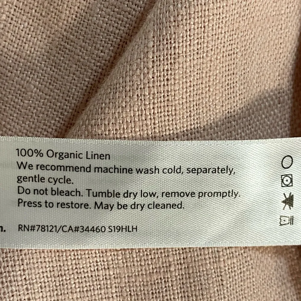 Eileen Fisher Organic Linen Pink Open Front Blazer Jacket Small - Image 6