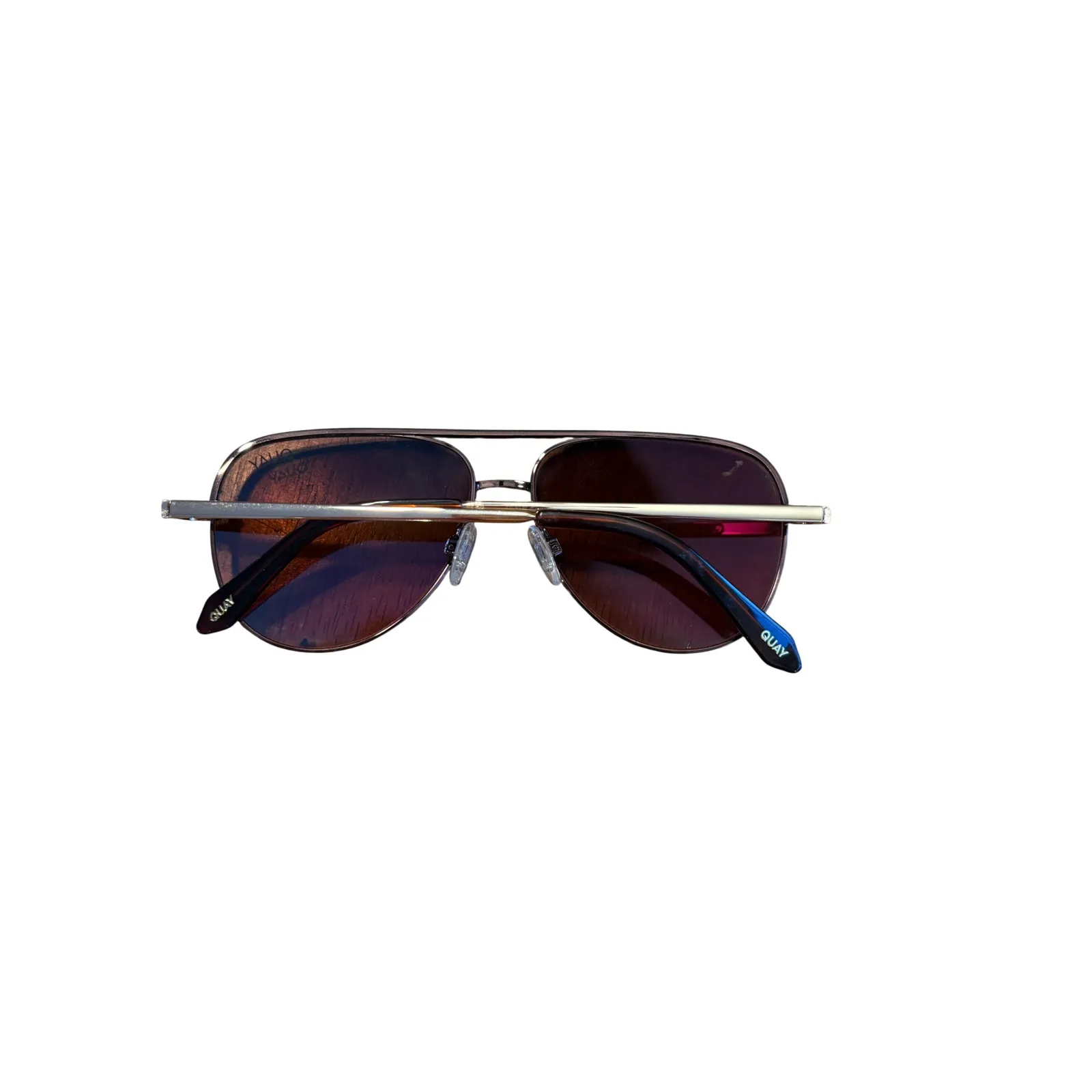 Quay Australia High Key Aviator Sunglasses Bronze Mirrored Lens - Image 4