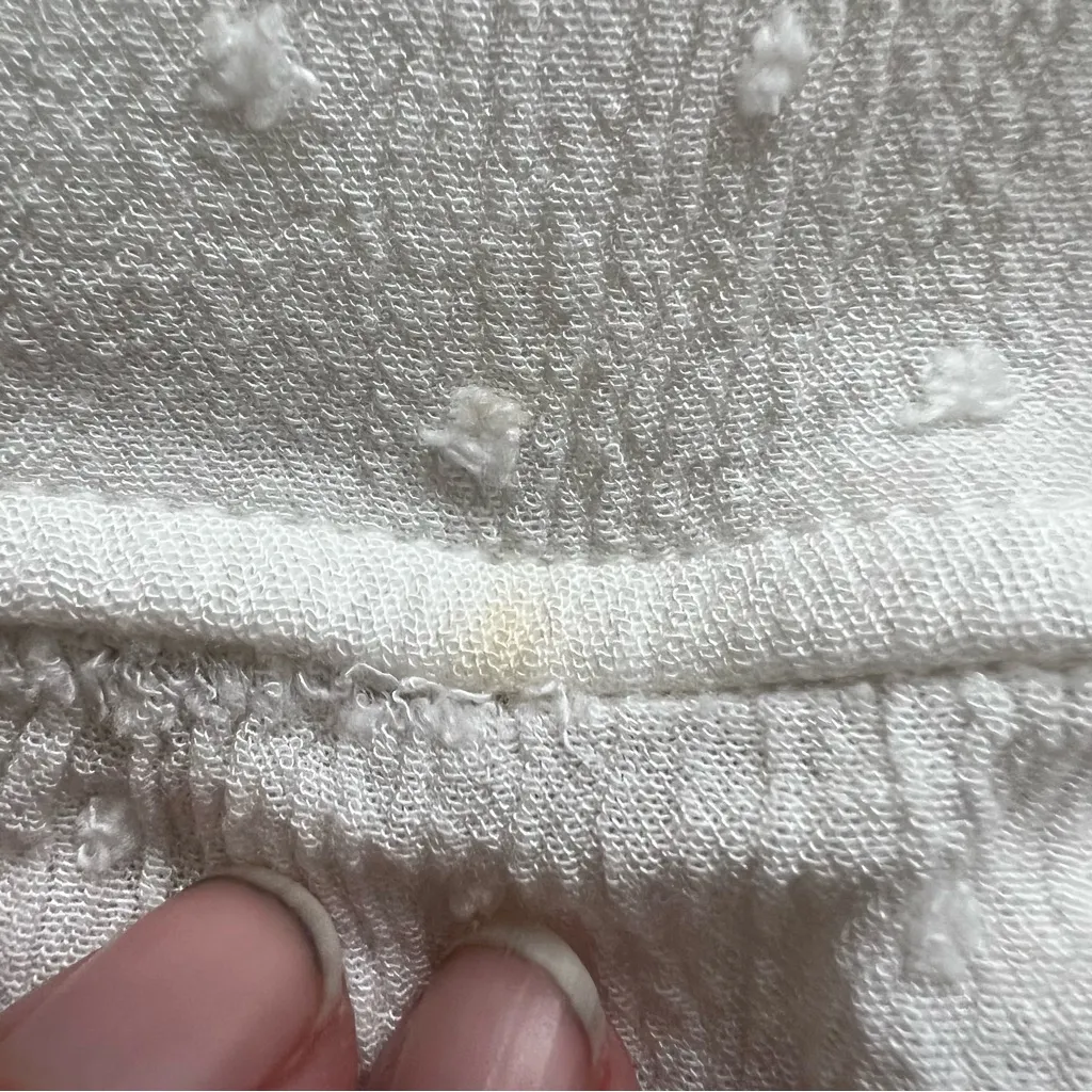 Nasty Gal White Long Sleeve Crop Top with Ruffle Trim – US 10 - Image 3