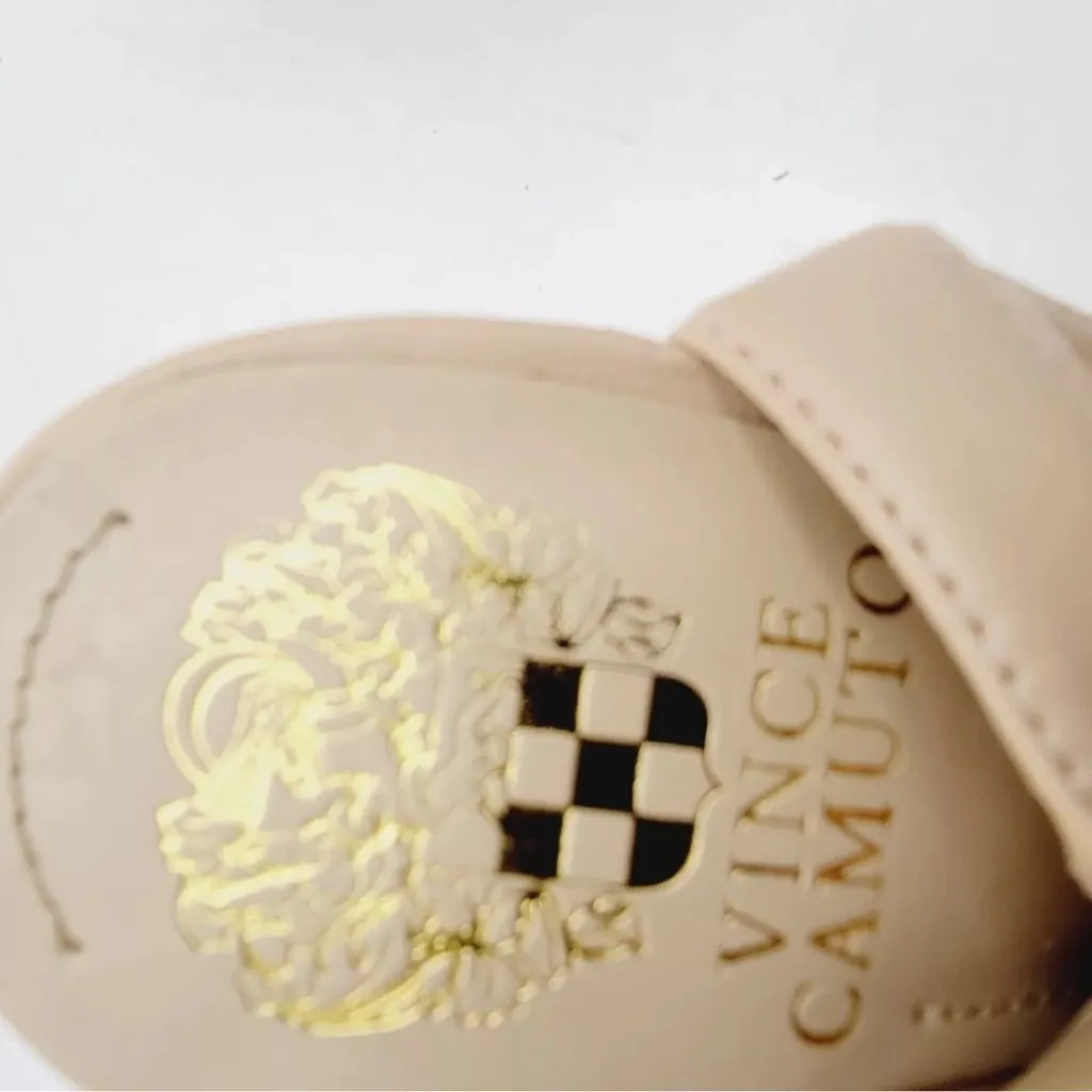 Vince Camuto Women's Meadow Lace Up Sandal Block Heel Studded Beige - Image 8